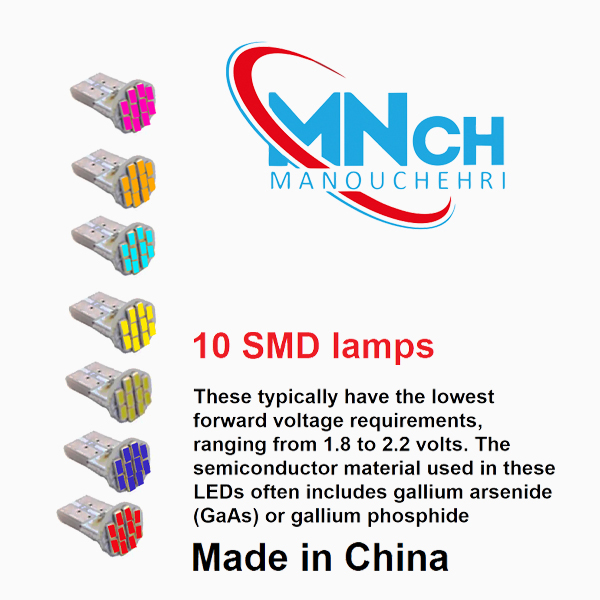 لامپ چراغ کوچک 10 اس ام دی بسته 2 عددی