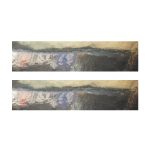 برچسب پارکاب خودرو رنگ نقره ای کروم بسته 2 عددی